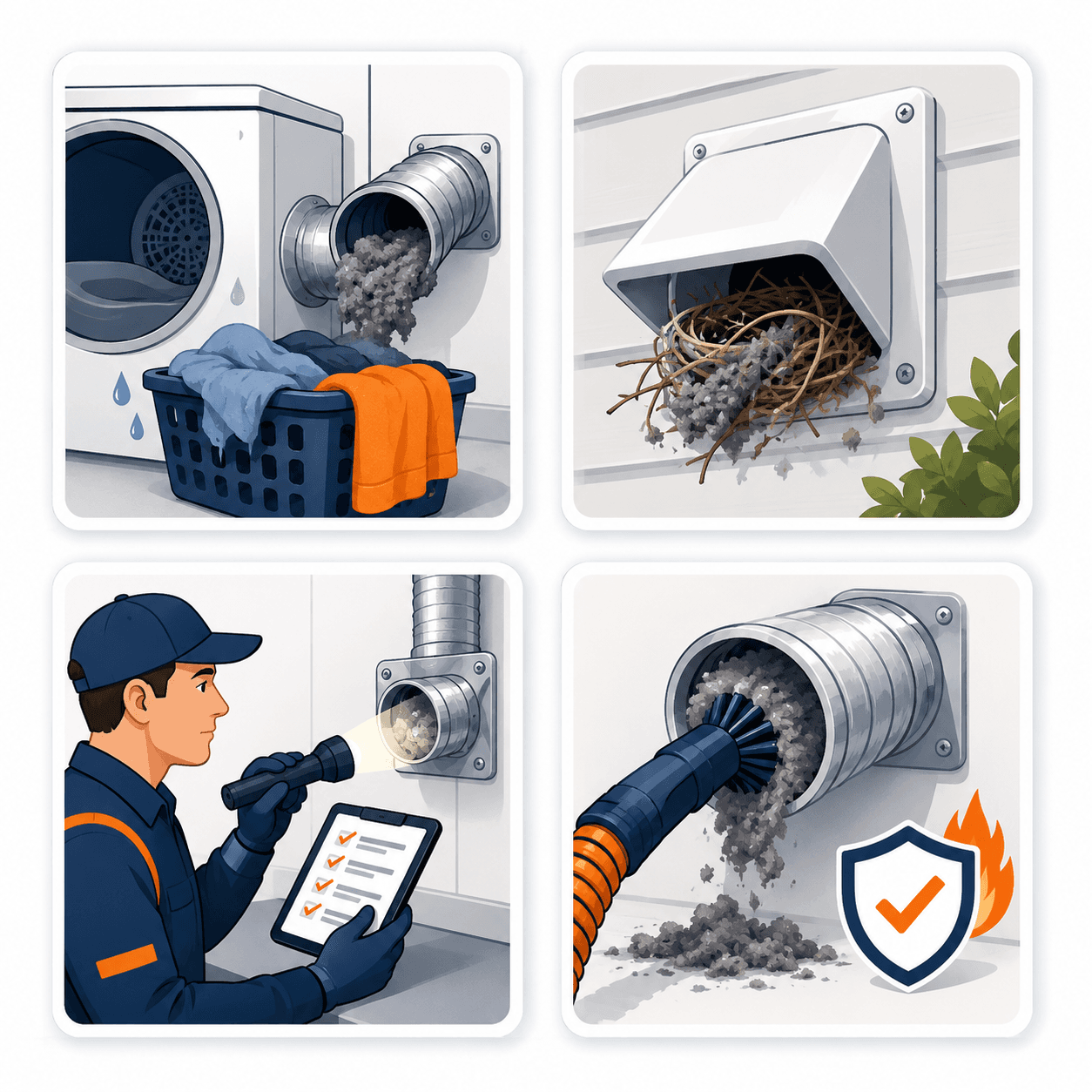 Common signs of dryer vent blockage in a Gainesville home